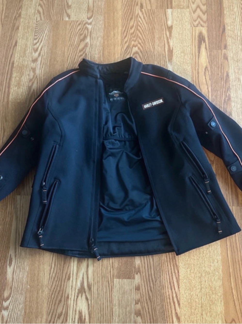 Harley-Davidson Black Jacket with Orange Trim